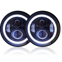 7 Inch LED Headlight Sealed Beam Replacement Halo Ring